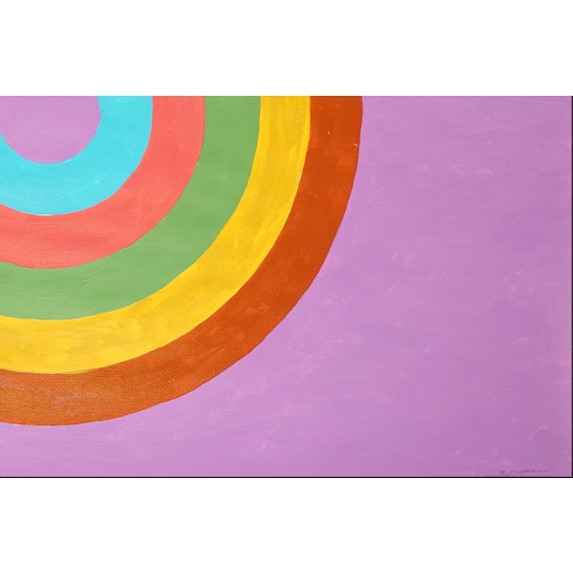 2026, Color Field Painting in Vivid Tones on Watercolor Paper, Triple Loop For Sale - Image 10 of 10