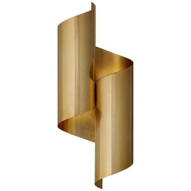 Modern AERIN for Visual Comfort Signature Iva Medium Wrapped Sconce in Hand-Rubbed Antique Brass For Sale - Image 3 of 5