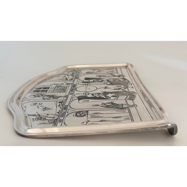 Reed and Barton Engraved Nursery Rhymes Silverplate High Chair Tray - 1939 For Sale - Image 11 of 12