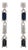 925 Sterling Silver Sapphire & Diamond Baguette Cut Linear Drop Earrings- 2 Pieces For Sale