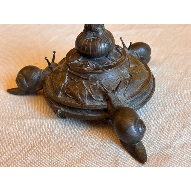 Art Nouveau Bronze Bird in Nest Candelabra by Auguste Nicolas Cain, 1880’s For Sale - Image 12 of 12