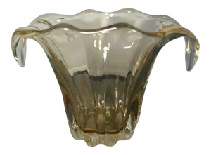 1930s Art Deco Amber Glass Vase