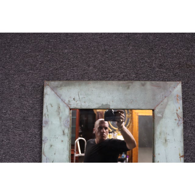 Gray Olde Good Things Reclaimed Copper-Clad Wall Mirror For Sale - Image 8 of 11