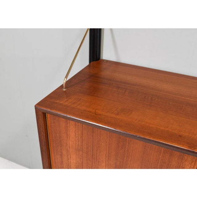 Wall Unit in Teak and Brass from Wébé, Netherlands, 1950s, Set of 11 For Sale - Image 16 of 18