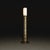 Handcrafted Ceramic Floor Lamp in with Linen Cylinder Lampshade in Polished Amber Glaze by Svitanok For Sale - Image 4 of 7
