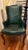1950s Vintage Green Leather Chairs With Nailheads and Cabriole Legs For Sale - Image 5 of 9