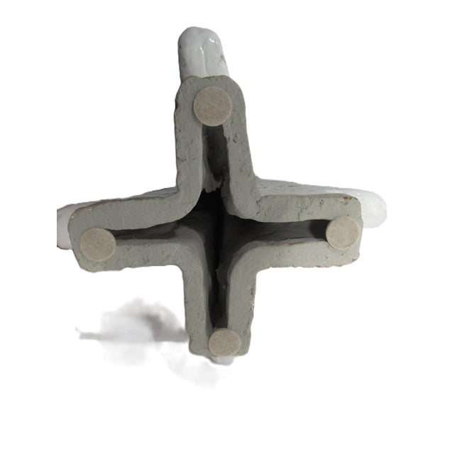 Vintage Pottery Barn Holiday Speckled Christmas Tree Fired Terracotta Figure For Sale - Image 10 of 12