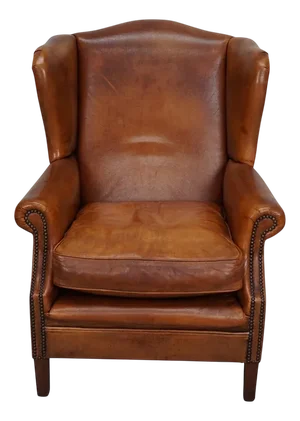 Vintage Dutch Cognac-Colored Leather Club Chair