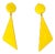 Postmodern Yellow Ear Clips, 1980s, Set of 2 For Sale