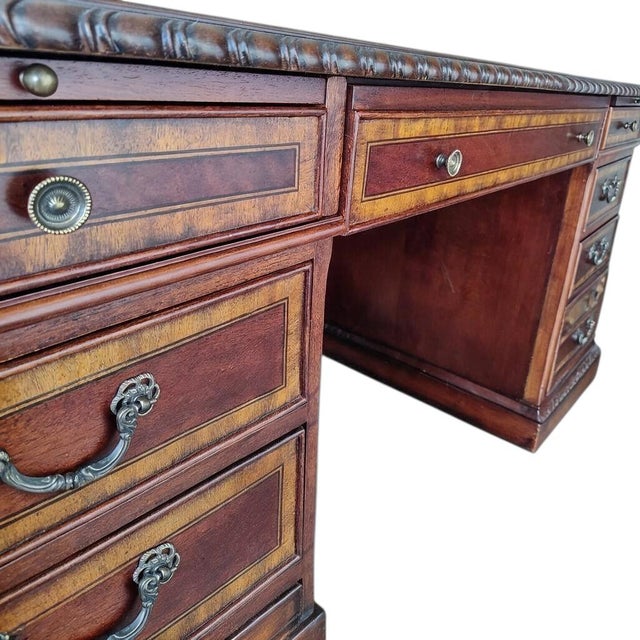Restored Legacy Classic Furniture Traditional Mahogany Executive Desk & Bookcase Set - 2 Pieces For Sale - Image 11 of 18