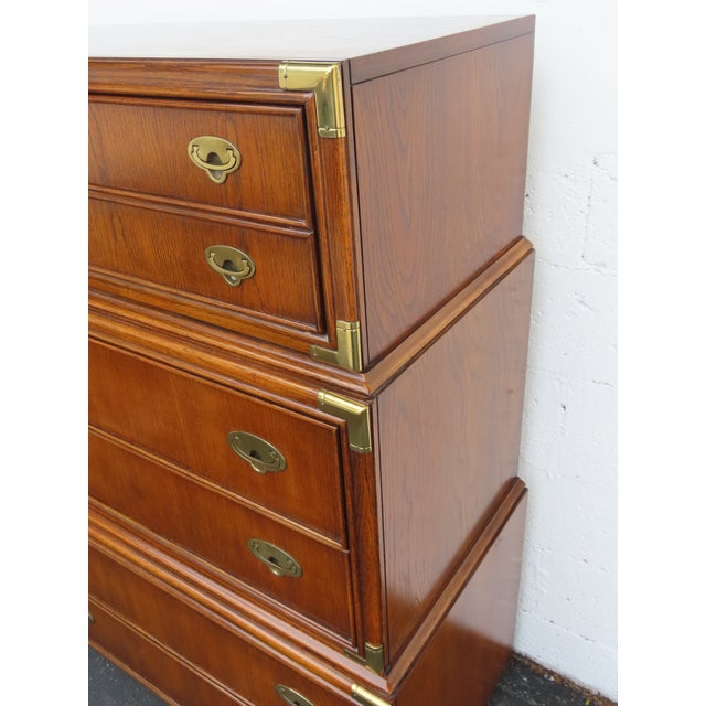 Lexington Furniture Hollywood Regency Campaign Tall Chest of Drawers 6637 For Sale - Image 17 of 18