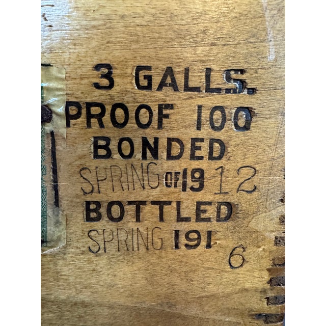 Antique 1916 Golden Wedding Whiskey Crate Jos S Finch Pittsburgh Bottled in Bond Pre-Prohibition For Sale - Image 10 of 12