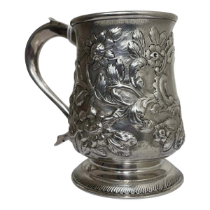 Rare 18th Century Georgian Sterling Silver Tankard, Newcastle Dated 1774 by Silversmith John Langlands