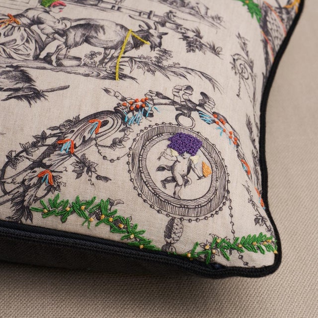 Not Yet Made - Made To Order Schumacher x Richard Saja La Liberté Americaine Lumbar Pillow In Multiverse For Sale - Image 5 of 5