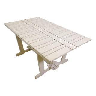Mid-Century Folding Wooden Riviera Garden Table from Triconfort, 1970s For Sale