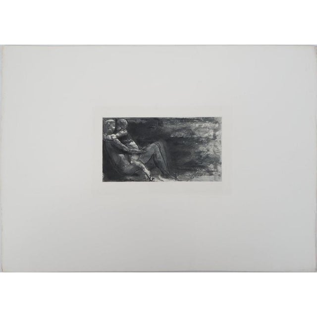 Auguste Rodin (1840-1917) (after) Woman and child lying down, 1897 Photogravure reworked using drypoint (Goupil Workshop)...