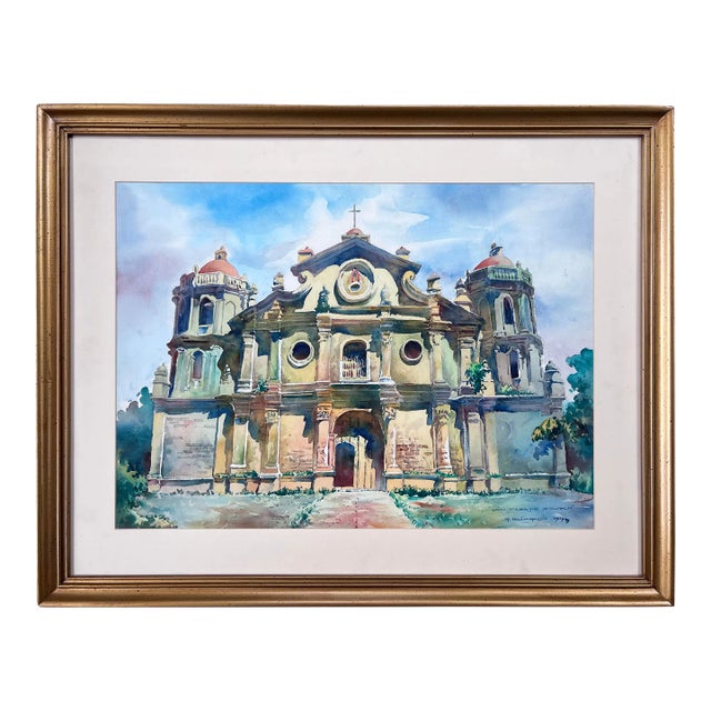 1993 San Vicente Watercolor Painting For Sale