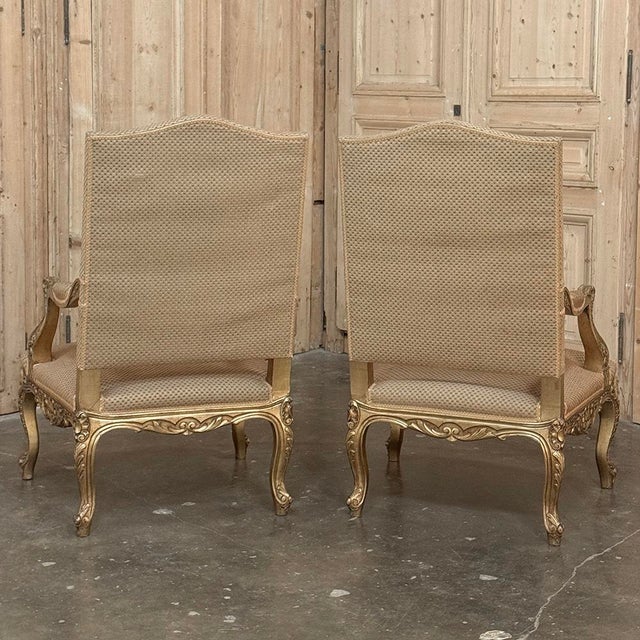 19th Century French Regence Giltwood Armchairs ~ Fauteuils For Sale - Image 18 of 18