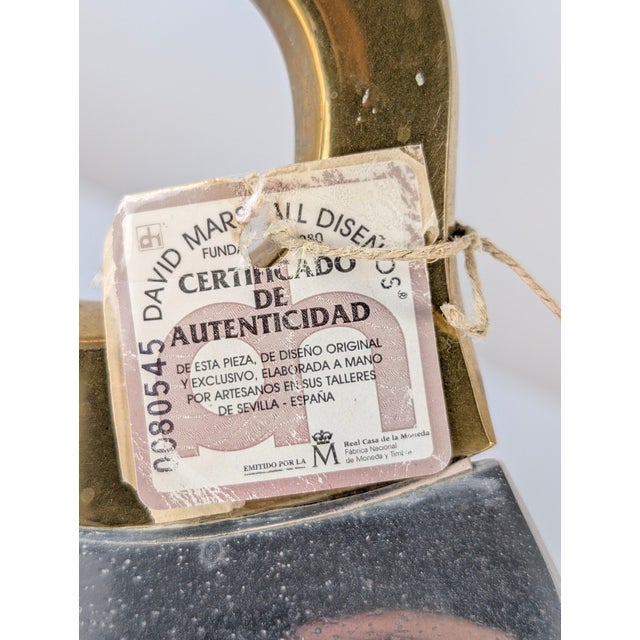 Vintage Log Rack in Aluminum and Brass by David Marshall, Spain, 1980s For Sale - Image 9 of 13