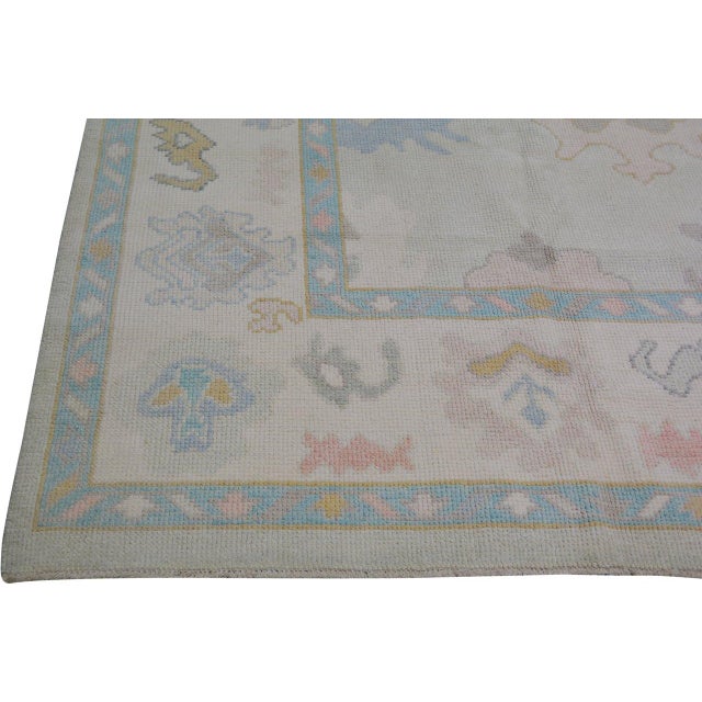 Traditional Pakistan Oushak Hand Knotted Wool Rug, 8'x10'1'' For Sale - Image 3 of 5