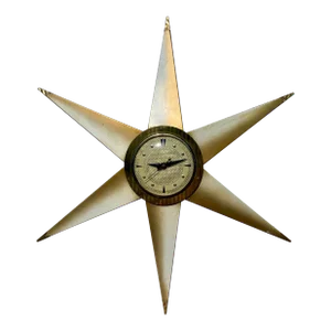 Vintage Starburst Wall Mount Electric Clock