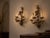 French Marie Therese Style, Cherub Wall Sconces, Gilt-Brass, Crystal, France, 1950s French Marie Therese style gilt-brass...