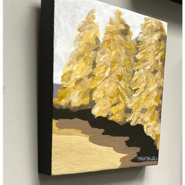 Impressionist “Gilded Forest" Contemporary Impressionist Landscape in Golds by Mill Valley Artist Mary Anne McKernie For Sale - Image 3 of 7