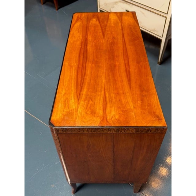 Handsome 19th Century German Walnut and Elmwood Biedermeier Commode For Sale - Image 4 of 5