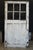 White Antique Oak 6 Pane Barn Door Farmhouse Rustic Reclaimed Salvage 48" X 94 For Sale - Image 8 of 12
