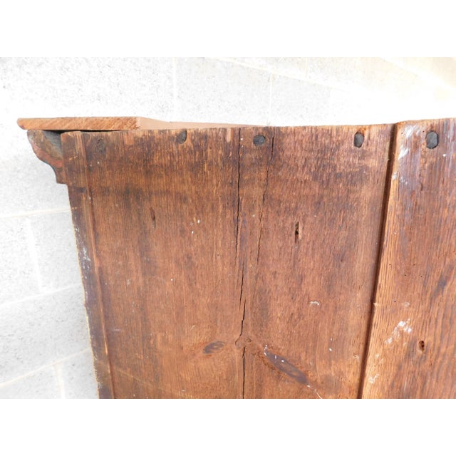 Antique 2 Piece 18th Century Grain Painted Corner Cabinet Berks Co. Pa For Sale - Image 10 of 12