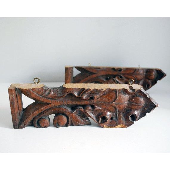 Carved Wood Architectural Salvage Pieces a Pair Chairish