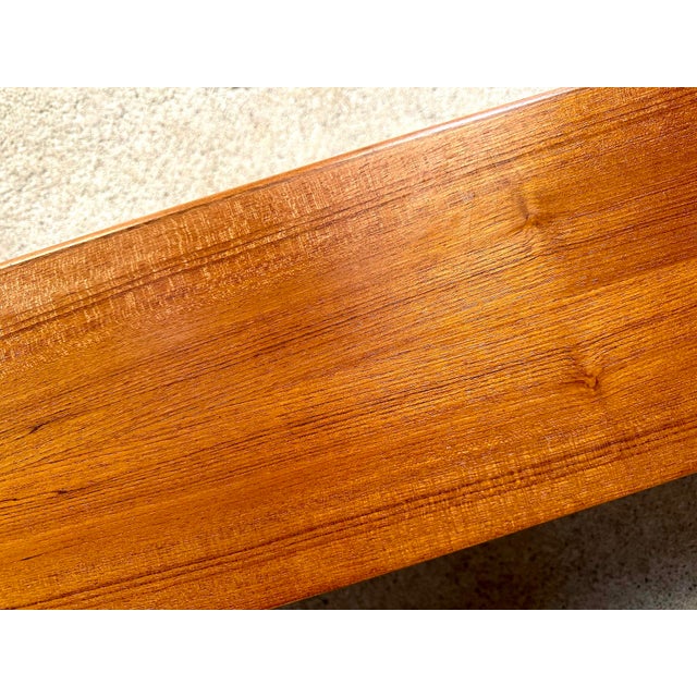 Long Minimalist Teakwood Wall Shelf, 1960s For Sale - Image 14 of 18