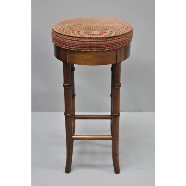Vintage Chinese Chippendale Style Mahogany Faux Bamboo ...