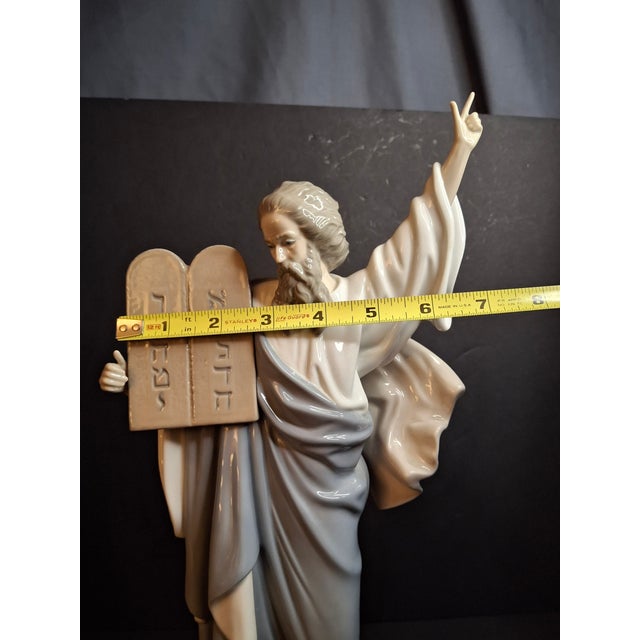Lladro Moses Figurine 5170 Ten Commandments Porcelain Statue Box Vintage Judaica For Sale - Image 16 of 17