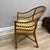 1970’s Boho-Style Fan Shapes Barrel Hand Woven Rattan and Bamboo Chair For Sale - Image 4 of 7