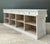 White Vintage Architectural Distressed Wood Display Counter For Sale - Image 8 of 13