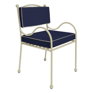 Panarea Armchair in Gelato and Navy Upholstery by Ceraudo For Sale