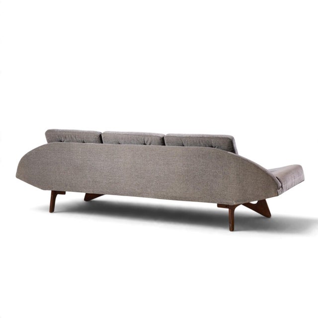 Wood Adrian Pearsall for Craft Associates Mid Century Walnut Gondola Sofa For Sale - Image 7 of 9