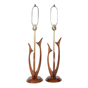 Pr. Sculptural Mid Century Table Lamps After Pearsall