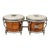 Vintage Jack Costanzo “Valje” Wood Bongos – 9” & 7.5” Latin Percussion Drums For Sale