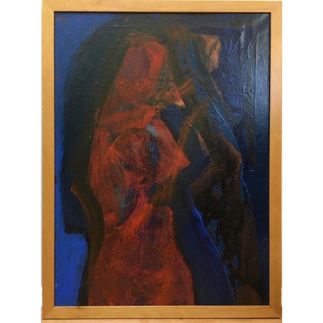 Vintage Mid Century Abstract Oil Painting by Listed Artist Daniel Buckler For Sale - Image 10 of 10