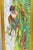 Traditional Large Impressionist Style Young Woman in Field Oil on Wood Board Framed Painting For Sale - Image 3 of 15