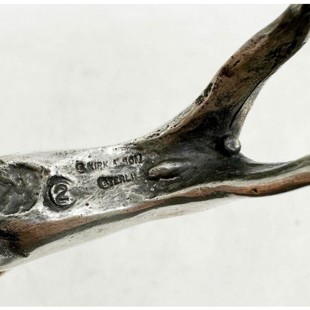 Mid 20th Century Vintage S. Kirk & Sons Miniature Sterling Silver Boxer Figurine For Sale - Image 5 of 12