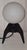 Metal Mid-Century Table Lamp with a Black Iron Tripod Base and a White Opal Glass Shade, 1960s For Sale - Image 7 of 8