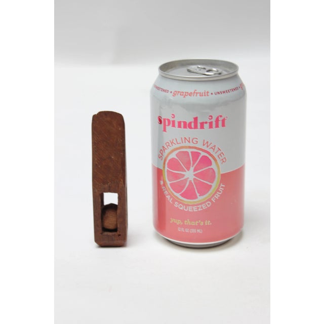 Wood Wwi Trench Art Miniature Hand-Carved Ball in Cage Whimsy For Sale - Image 7 of 9