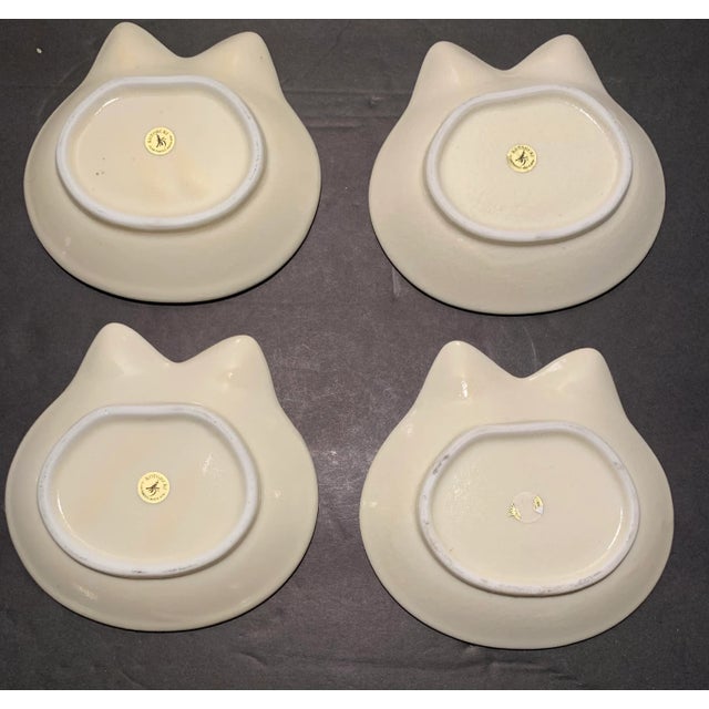 Mid 20th Century Kotobuki Cat Sushi Plates- Set of 4 For Sale - Image 4 of 6