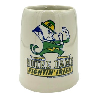 Vintage University of Notre Dame Fightin' Irish Ceramic Mug For Sale