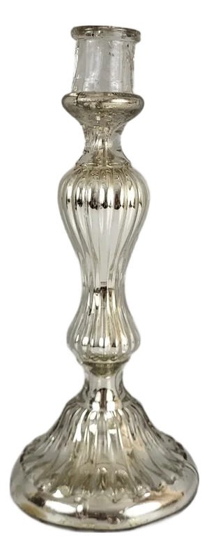 Mercury Glass Candleholder, 19th Century