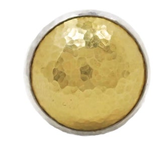 Gurhan Amulet Sterling & 24k Gold Hammered Dome Ring For Sale
