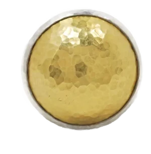Gurhan Amulet Sterling & 24k Gold Hammered Dome Ring
